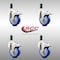 Service Caster 4 Inch 316SS Blue Poly Swivel 1-1/8 Inch Expanding Stem Caster Set Lock Brake SCC-SS316TTLEX20S414-PPUB-BLUE-118-4 - alternate 3